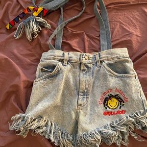 Jean shorts custom hobo bag